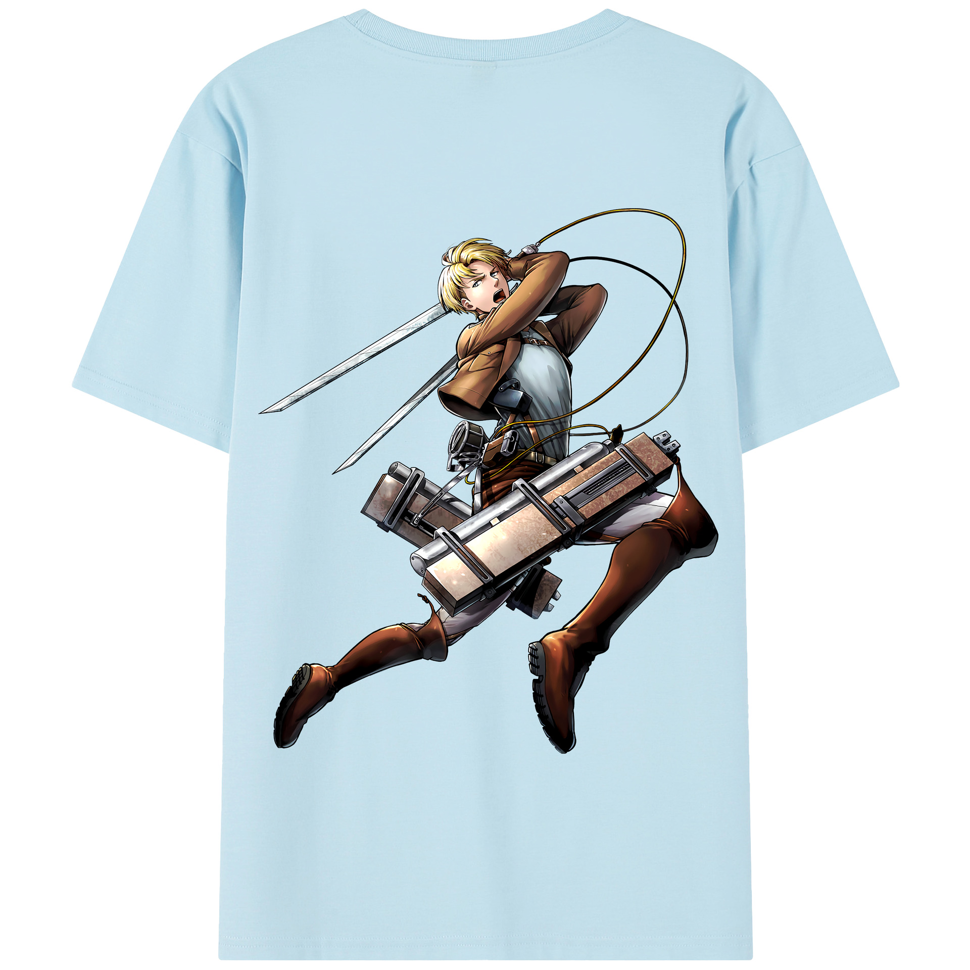（画像用） 進撃の巨人 Attack on Titan 綿100％半袖Tシャツ（背面プリント）